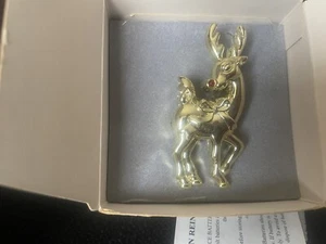 Vintage Avon Weihnachten Urlaub Rentier Anstecknadel Brosche Neu im Karton - Bild 1 von 1