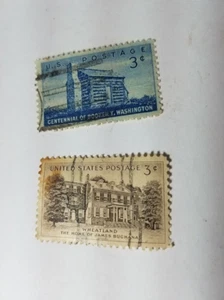 ZWEI 3 CENT BRIEFMARKEN GESTEMPELT - Bild 1 von 1