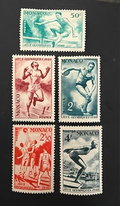 MONACO 1948 - TIMBRES NEUFS*- YT 319 à 323 - Jeux Olympiques de Londres - Imagen 1 de 2