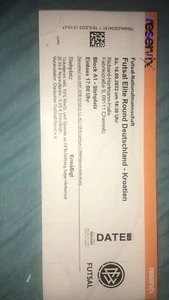 collector ticket futsal World Cup qualification Germany vs Croatia 16.09.2023 Chemnitz - Picture 1 of 1