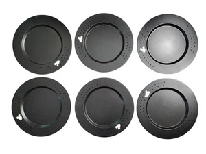Juego De Seis Platos Negros De Metal Disney Mickey De Colección 13" - Imagen 1 de 11