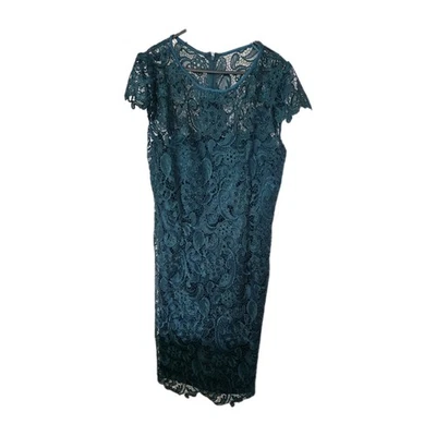FENN WRIGHT MANSON Lace Dress UK 18 GREEN  - Image 1 of 4