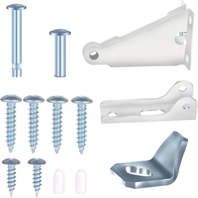 Kit de cierre de puerta de pantalla con soportes, pasadores y tornillos, piezas de puerta de tormenta de acero Foto 1 de 4