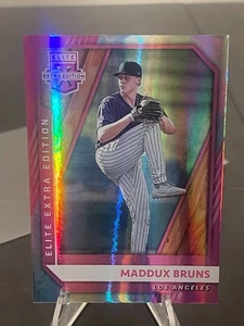 2021 Panini Elite Extra Edition #29 Maddux Bruns Pink Parallel  Dodgers - Picture 1 of 2