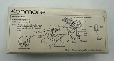 Kenmore #213702016 Buttonhole Maker Foot Attachments Sewing Machine New - Image 1 of 4