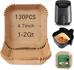 Small Air Fryer Liners Disposable 1-2 Qt for COSORI 2.1 Qt Air Fryer, 130 PCS... - Picture 1 of 6
