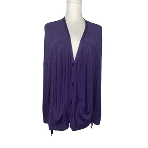 Eileen Fisher lila V-Ausschnitt Strick Cardigan Pullover S Cottagecore ruhig Luxus - Bild 1 von 7