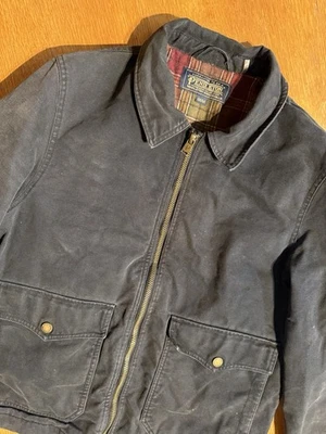 Pendleton Dry Goods Chaqueta de Granero de Lona Mediana Negra Forrada de Lana Abrigo de Campo para Hombres Foto 1 de 4
