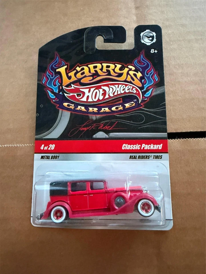 Hot Wheels Larry's Garage Classic Packard #4/20 Red Real Riders F16 Foto 1 de 1