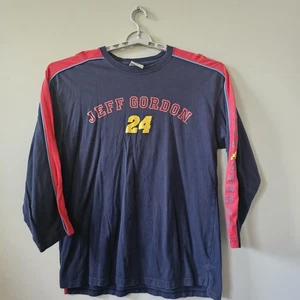 Winners Circle Jeff Gordon Shirt Mens Size Large Long Sleeve Blue Red #24 Nascar - Picture 1 of 8