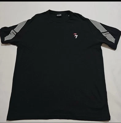 Emporio Armani EA7 Men T Shirt large Black - Image 1 of 4