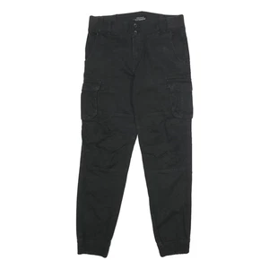 TERRANOVA Herren Cargohose schwarz Baumwolle Regular W30 L30 Reißverschluss - Bild 1 von 6