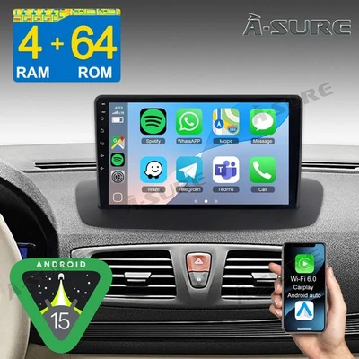 DAB CarPlay GPS NAVI 4+64GB Android15 Autoradio Für Renault Megane III 2009-2015 - Bild 1 von 4