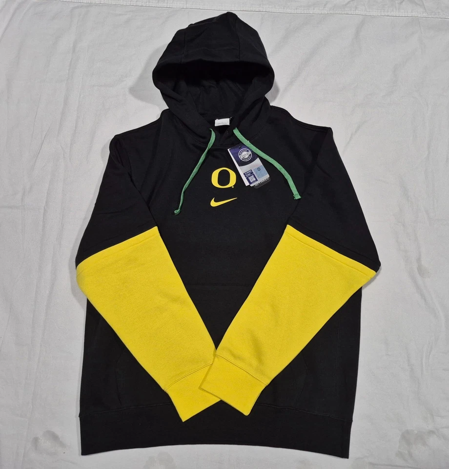 Nike Oregon Ducks Hoodie On-Field Black/Yellow Men’s Size Large 2024