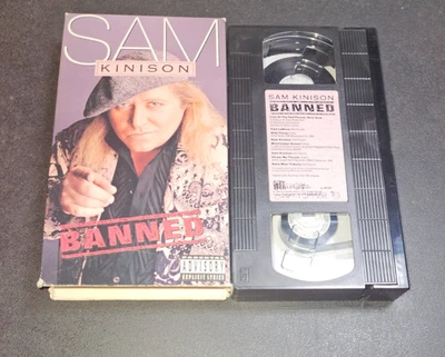 Sam Kinison : Banned (VHS, 1990) Rare Stand-Up Comedy Special HTF OOP Non-Rental - Image 1 of 4