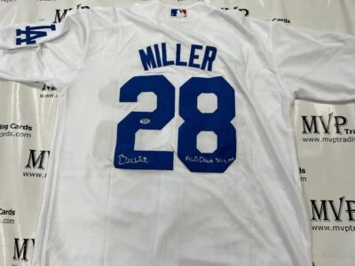 PSA/DNA Authentic Bobby Miller Autograph Home White L.A. Dodgers Jersey - Image 1 of 3
