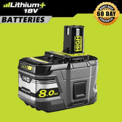 8.0Ah 18V Battery P108 One Plus For RYOBI 18 Volt High Capacity Lithium-Ion New - Image 1 of 4
