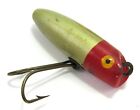 Trout-Oreno Style Vintage Flyrod Sized Wood Fishing Lure, Gold w/Red Head, Read