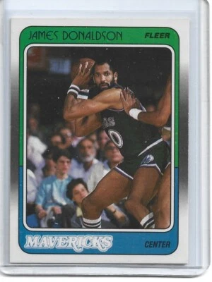 James Donaldson 1988-89 Fleer Basketball Card #29-Dallas Mavericks - Image 1 of 2