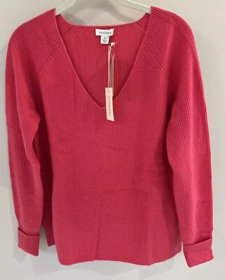 Nuevo con etiquetas Catálogo Sundance Rosa Cuello en V “Rowan Cashmere Sweater” Talla XS $218 Foto 1 de 4