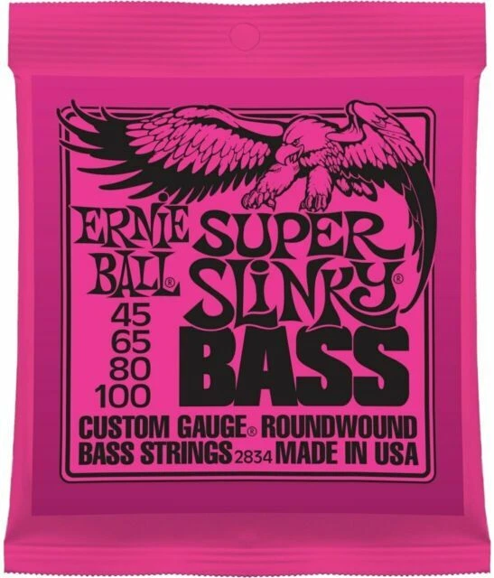 Ernie Ball Super Slinky Bass Guitar Strings - P02834