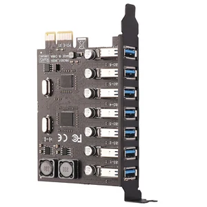 PCI-E 1X to 7 Ports USB 3.0 PCI Express Expansion Card Adapter Hub 5Gbps Speed - Picture 1 of 10