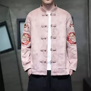 Camicia Tang Stile Cinese Primaverile Uomo Stand-up Collo Tuta Hanfu Nuova Giacca Casual - Foto 1 di 21
