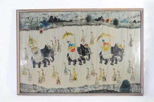 Antike Indisches Mild Elephanten Parade Buddhismus Hindu Tempel Elefant  - Bild 1 von 5