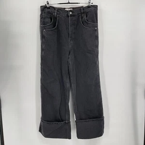 Pantalones de mezclilla negros talla 29 We The Free Final Countdown tiro bajo con puños nuevos sin etiquetas - Imagen 1 de 11