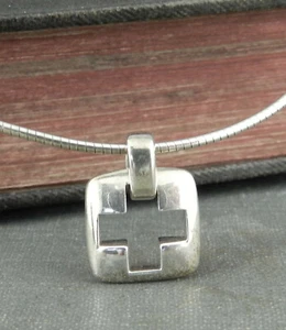 Tiffany & Co. 925 Sterling Silver Roman Cross Pendant with Chain - Picture 1 of 7