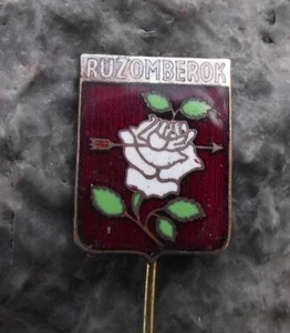 Vintage Ruzomberok Czechoslovakia City Coat of Arms Heraldic Crest Pin Badge - Picture 1 of 2