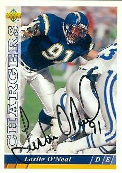 Leslie O'Neal autographed Football Card San Diego Chargers 1993 Upper Deck #235 - Image 1 of 1