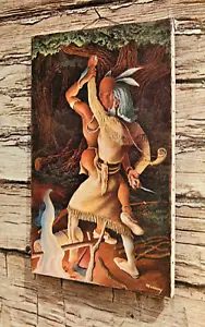 Postal Missouri Fort Osage Pintura Nativos Americanos Luchas Colonos Sin Publicar - Imagen 1 de 2