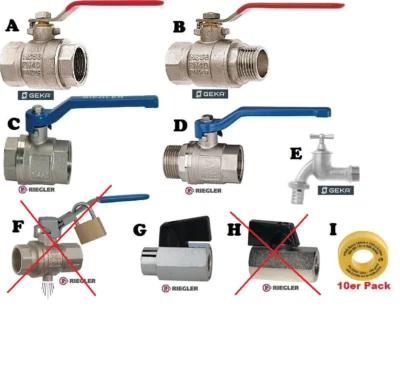 >TOP< Qualitäts Kugelhahn / Sicherheitskugelhahn / Auslaufhahn by GEKA / RIEGLER