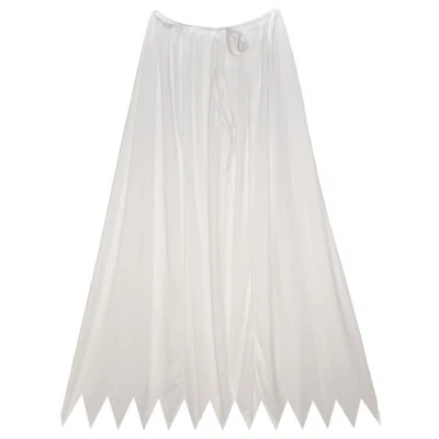 32" White Cape ~ HALLOWEEN SUPERHERO, MAGICIAN, PRINCESS COSTUME SAWTOOTH CAPE - Image 1 of 2