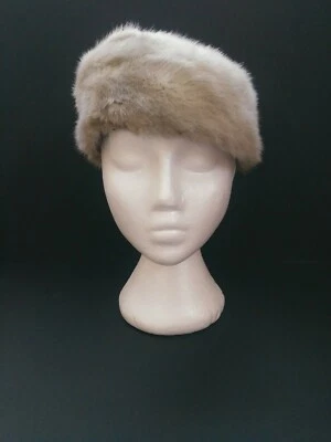 Sombrero de piel vintage gris 20" para dama  Foto 1 de 4