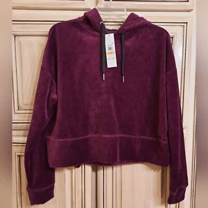 Calvin Klein Velour Hoodie - Small - Burgundy NEU - Bild 1 von 3