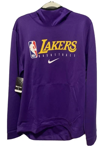 Nike NBA LA Lakers Authentic Team Issued Hoodie AV1359-504 Purple RARE Sz 2XL T Cover