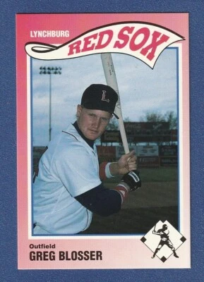 GREG BLOSSER 1990 Sportsprint RC Minor League #1 Lynchburg Red Sox Rookie Card! - Image 1 of 2