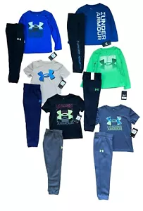 UNDER ARMOUR Boys Short/Long Sleeve Top & Joggers 2 Piece Set; Sizes 4-7, NWT - Picture 1 of 23