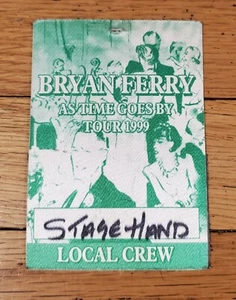 Bryan Ferry Concert Crew Pass Patch As Time Goes By Tour Vintage Concert Patch  - Picture 1 of 3