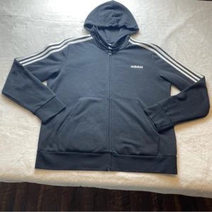 Adidas Black Hooded Jacket Size XL - Picture 1 of 10