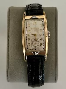 Bulova 10K Gold Filled Art Deco Wristwatch W/ Diamonds - Picture 1 of 6