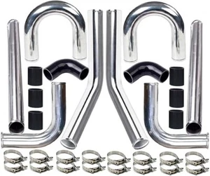 MOOSUN 2.5" 8pcs Universal Aluminum Tube Set 600MM Polished Aluminum Turbo In... - Bild 1 von 3