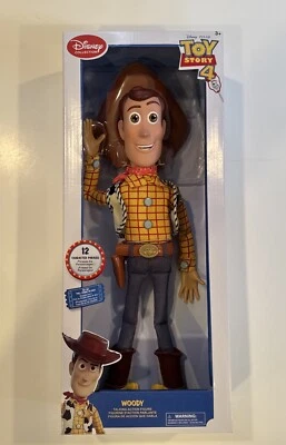 迪士尼皮克斯玩具总动员 4 会说话的伍迪 16 英寸可动人偶迪士尼收藏 2018 — 第 1/4 张图片