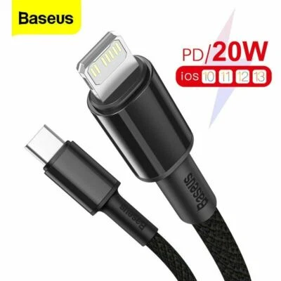 Baseus 20W USB C Cable for iPhone14 13 12 11 Pro Max  XS iPad PD Fast Charging - Image 1 of 4