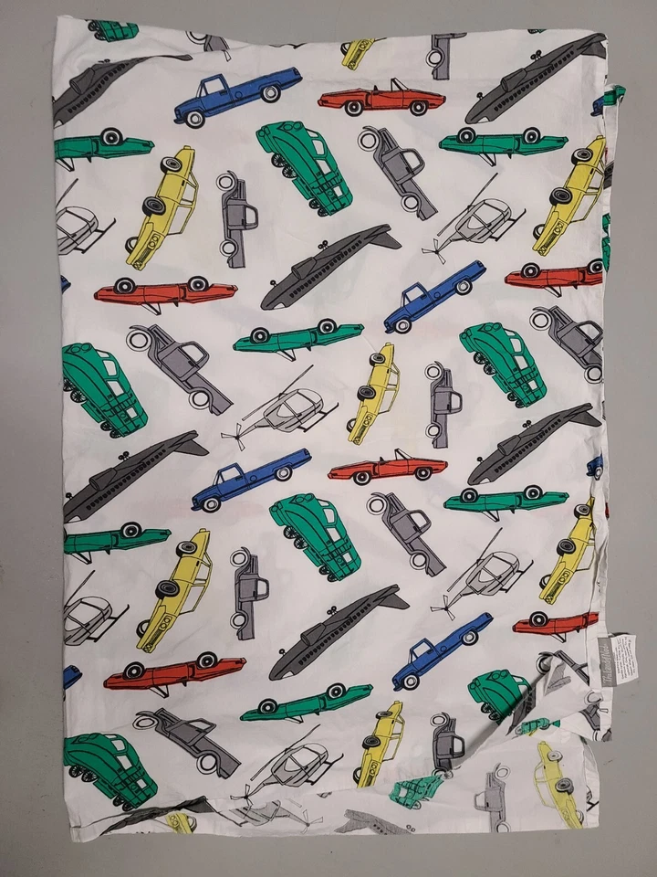 Land of Nod "Traffic Jam" Toddler Flat Sheet - Image 1 of 4