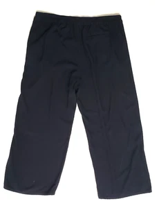 J Jill Wide Leg Cropped Black Pants 100% Rayon Womens Sz M Elastic Waist Pull On - Picture 1 of 8