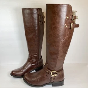 GUESS Botas de Montar Marrones Para Mujer Talla 6.5 Rodilla Alta Cuero Sintético G By Guess NUEVAS - Imagen 1 de 7