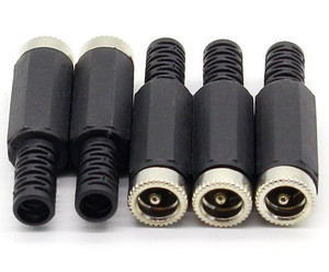 Female DC Power Socket Jack Connector Adapters 2.1 mm x 5.5 mm Black 5 Pcs / Lot